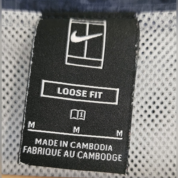 NIKE LOOSE FIT Women Jacket Size M Blue Long Sleeve Zip Pockets Nylon - Picture 13 of 15